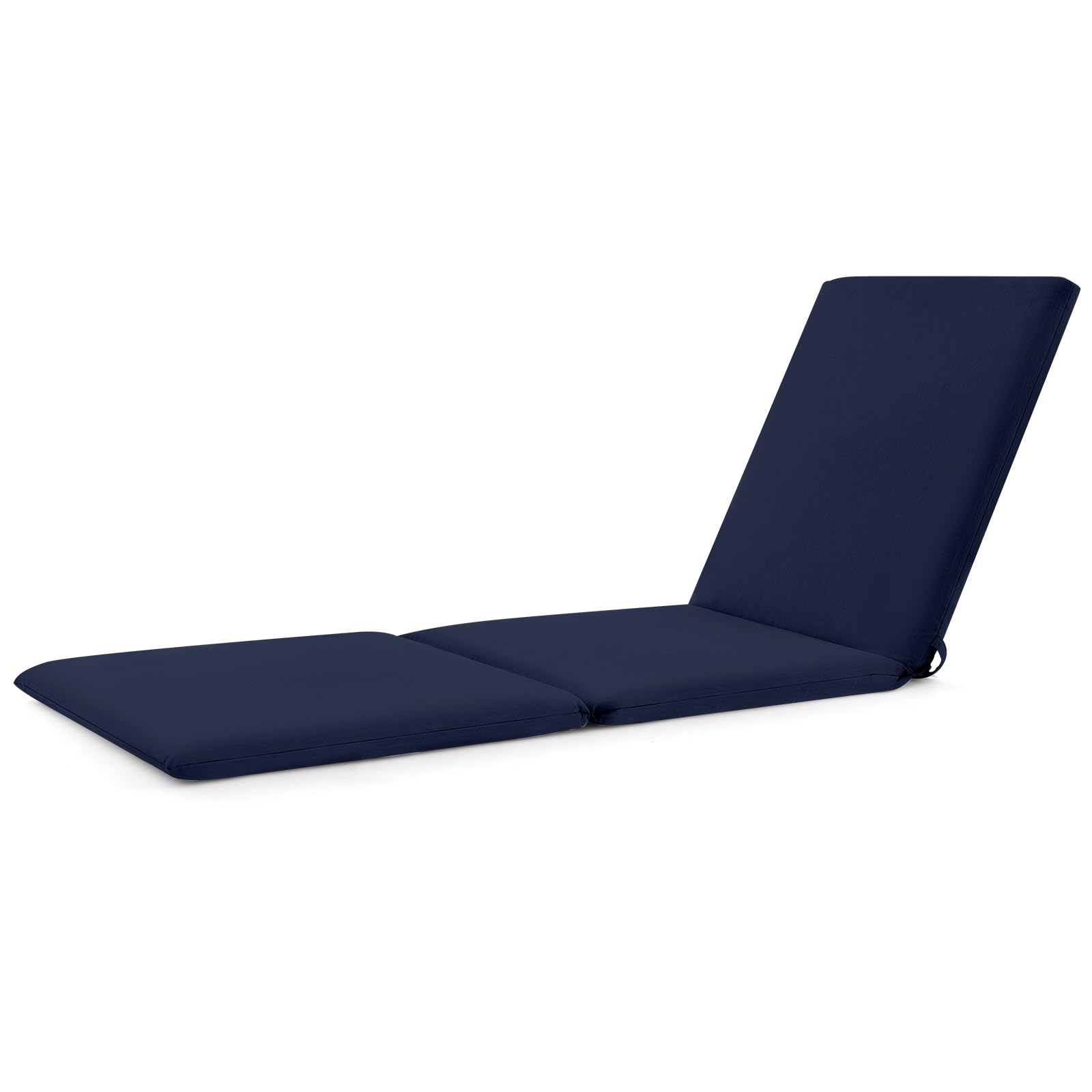 Coussin de chaise longue Tangkula 72” x 23”, matelas de transat pliable en trois avec attaches auto-agrippantes